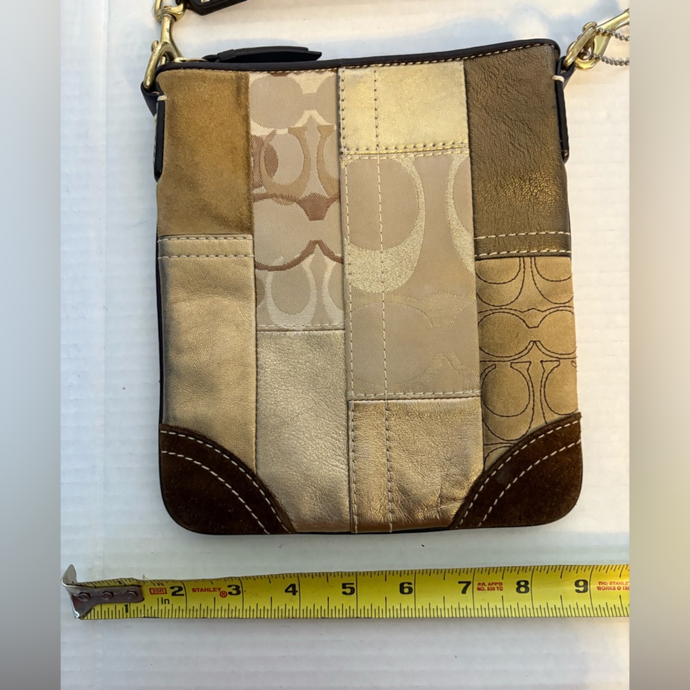 Preloved Coach Gold Metallic Patchwork Crossbody … - image 6